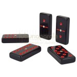 Set cadou de joc Domino in cutie confectionata din lemn marca RAW